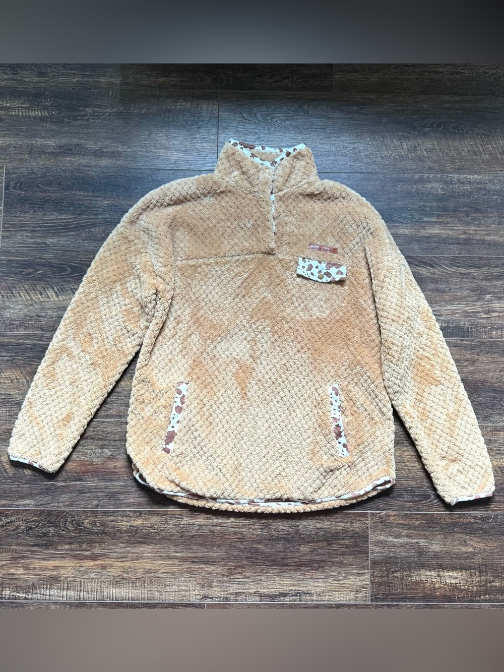 Cozy Tan Fleece Simply Southern Jacket L - Picture 2 of 6
